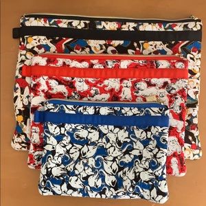 Carolina Herrera & Target set of fabric pouches